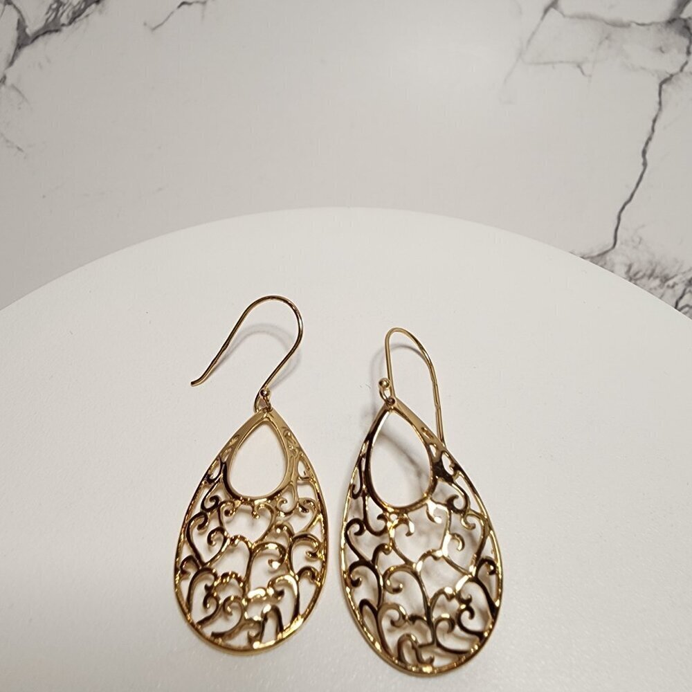 Giani Bernini 18k Over 925 Silver Filigree Teardrop Earrings - Picture 3 of 6